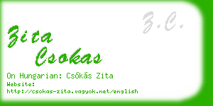 zita csokas business card